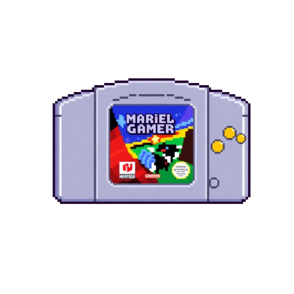 Pixel-art Retro N64 Cartridge