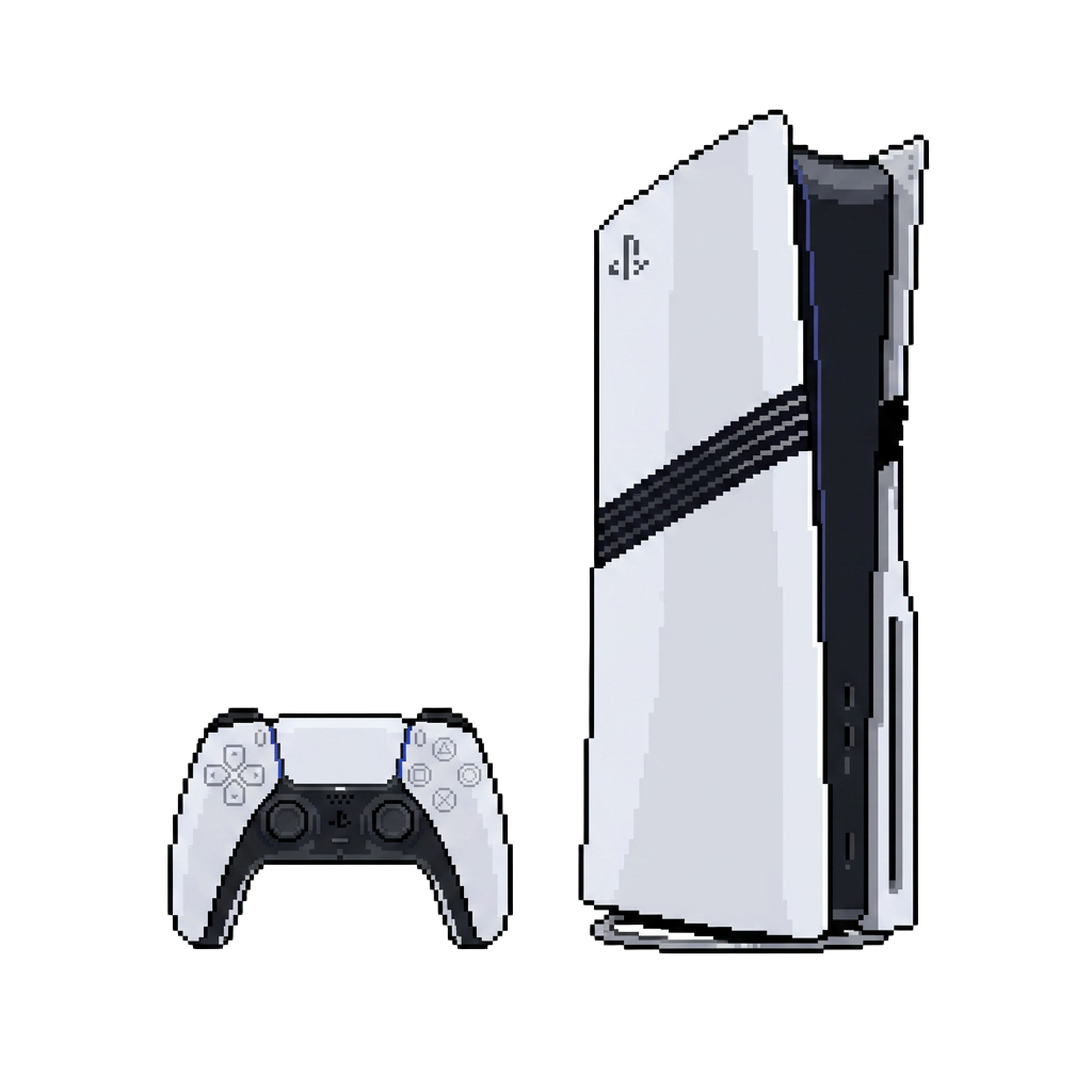 Pixel-art PlayStation 5